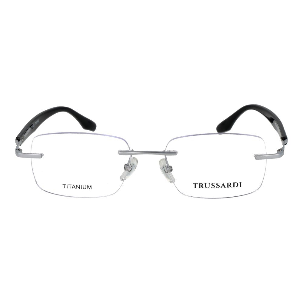 Trussardi Silver Stainless Steel Glasses Frames
