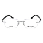 Trussardi Silver Stainless Steel Glasses Frames