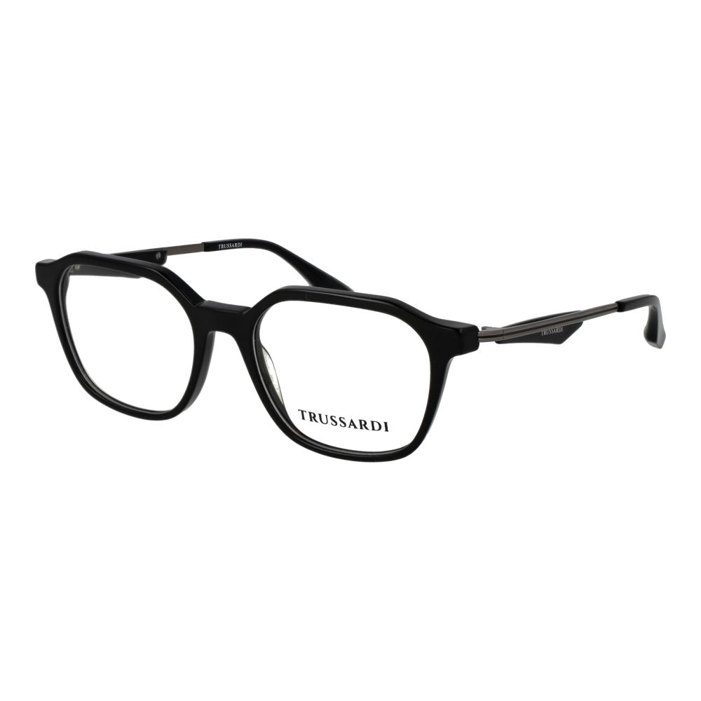 Trussardi Black Acetate Glasses Frames
