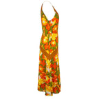 Trussardi Yellow Silk Women Dress