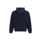 Stone Island Blue Cotton Sweatshirt