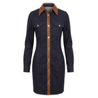 Trussardi Jeans Blue Cotton Women Dress