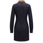 Trussardi Jeans Blue Cotton Women Dress