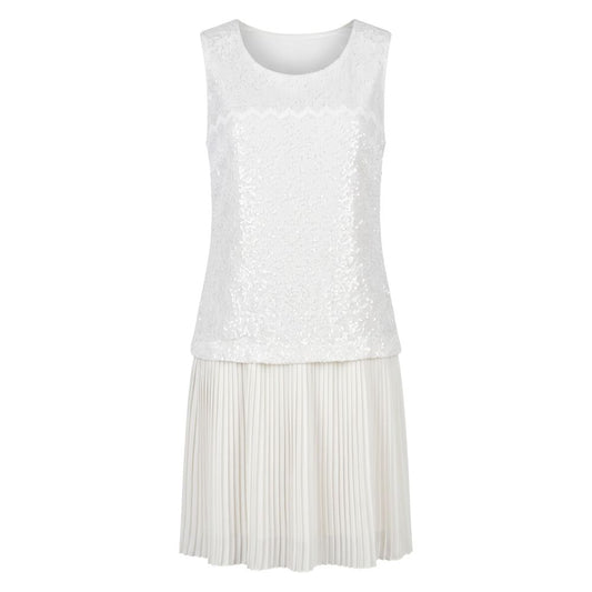 Trussardi Jeans White Polyester Women Dress