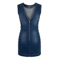 Trussardi Jeans Blue Cotton Women Dress