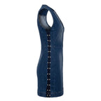 Trussardi Jeans Blue Cotton Women Dress