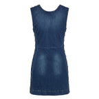 Trussardi Jeans Blue Cotton Women Dress