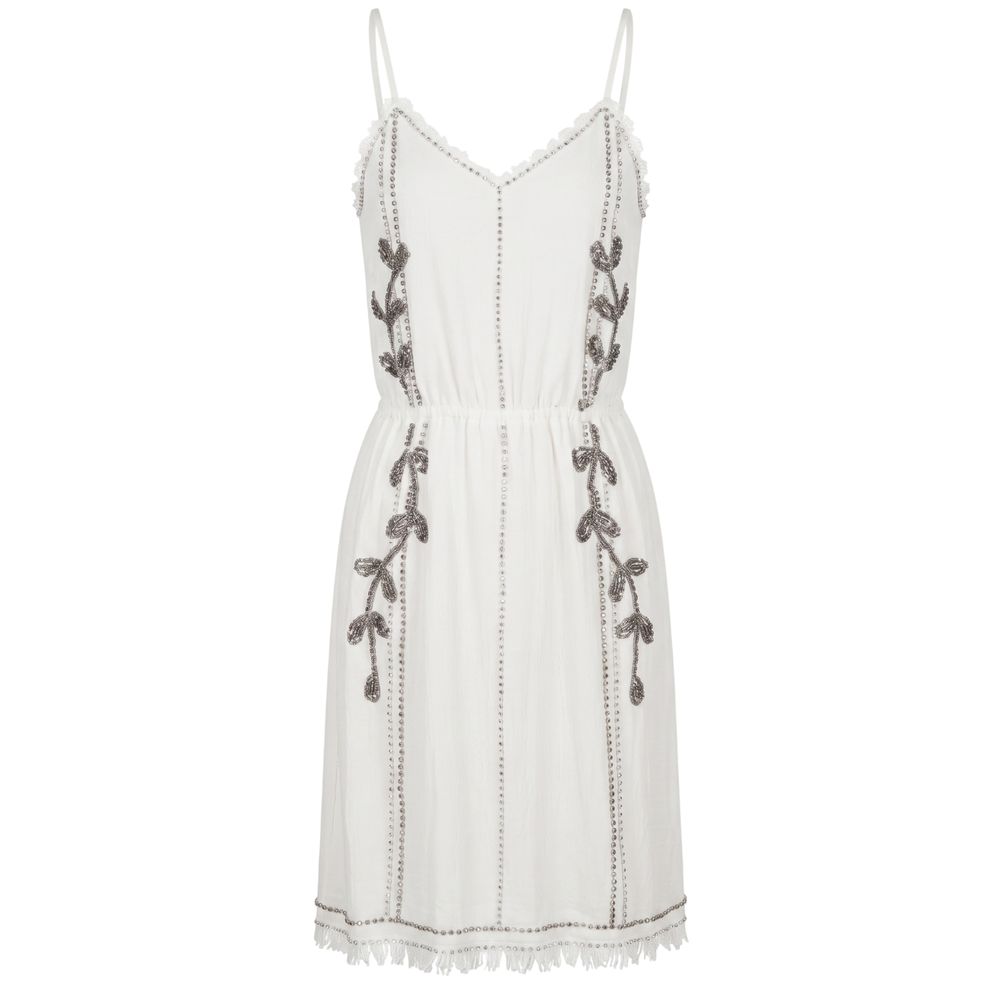 Trussardi Jeans White Cotton Women Dress Trussardi Jeans