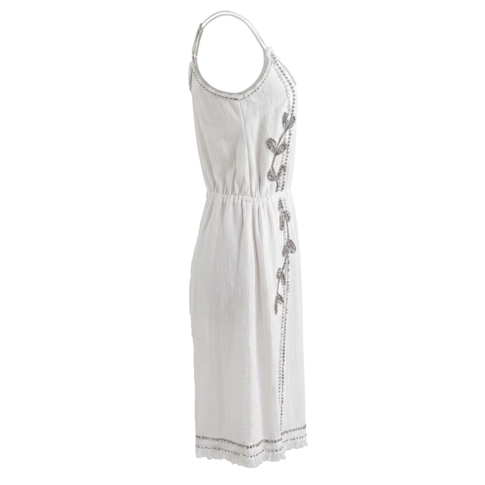 Trussardi Jeans White Cotton Women Dress Trussardi Jeans