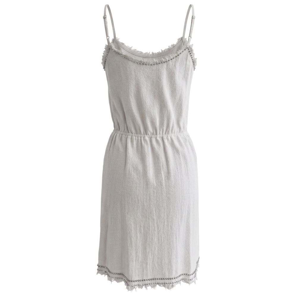 Trussardi Jeans White Cotton Women Dress Trussardi Jeans