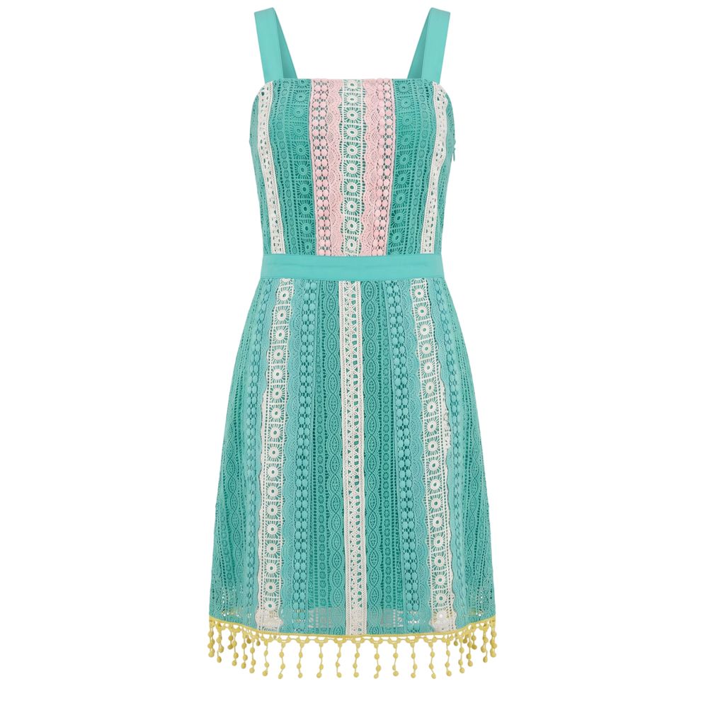 Trussardi Jeans Green Cotton Women Dress Trussardi Jeans