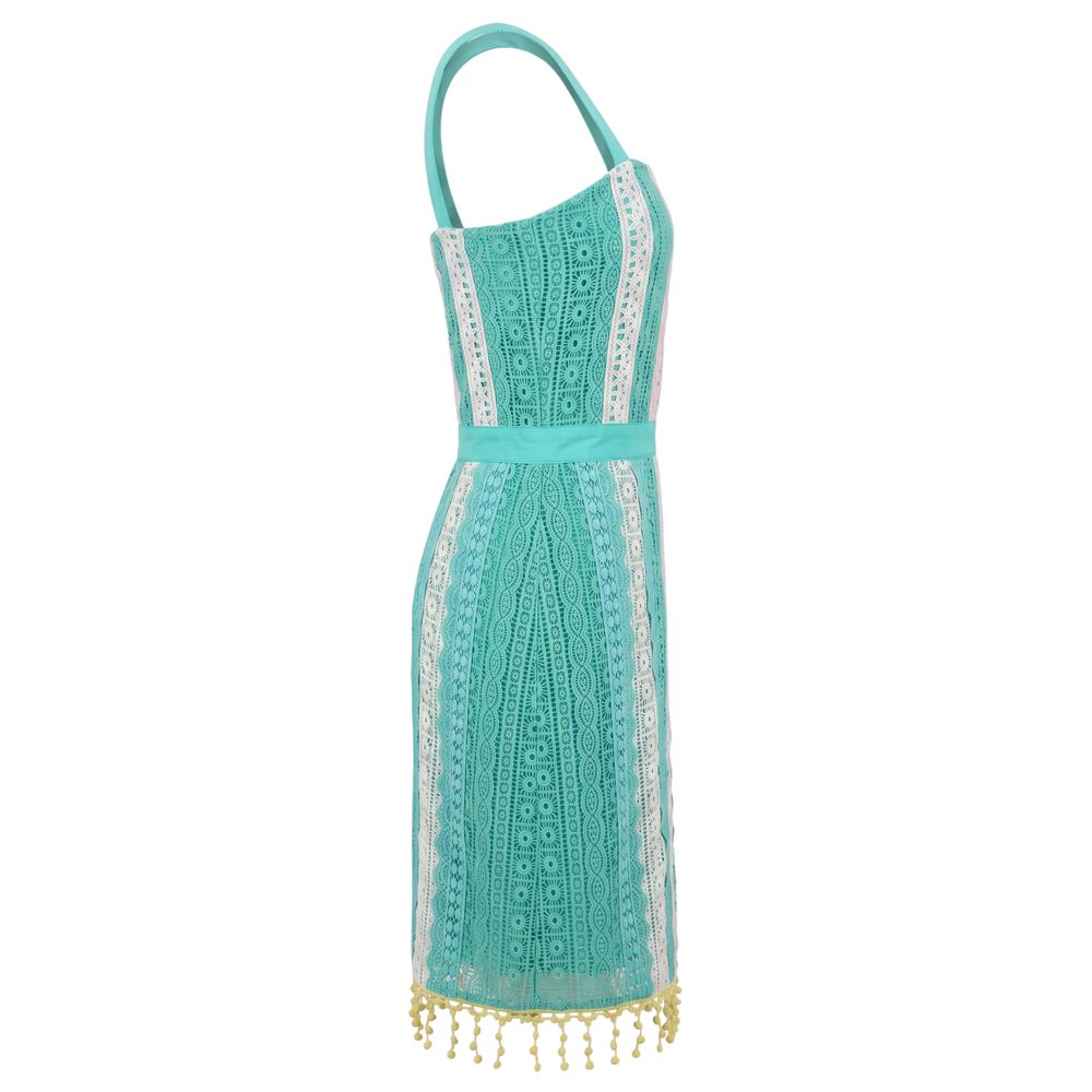 Trussardi Jeans Green Cotton Women Dress Trussardi Jeans