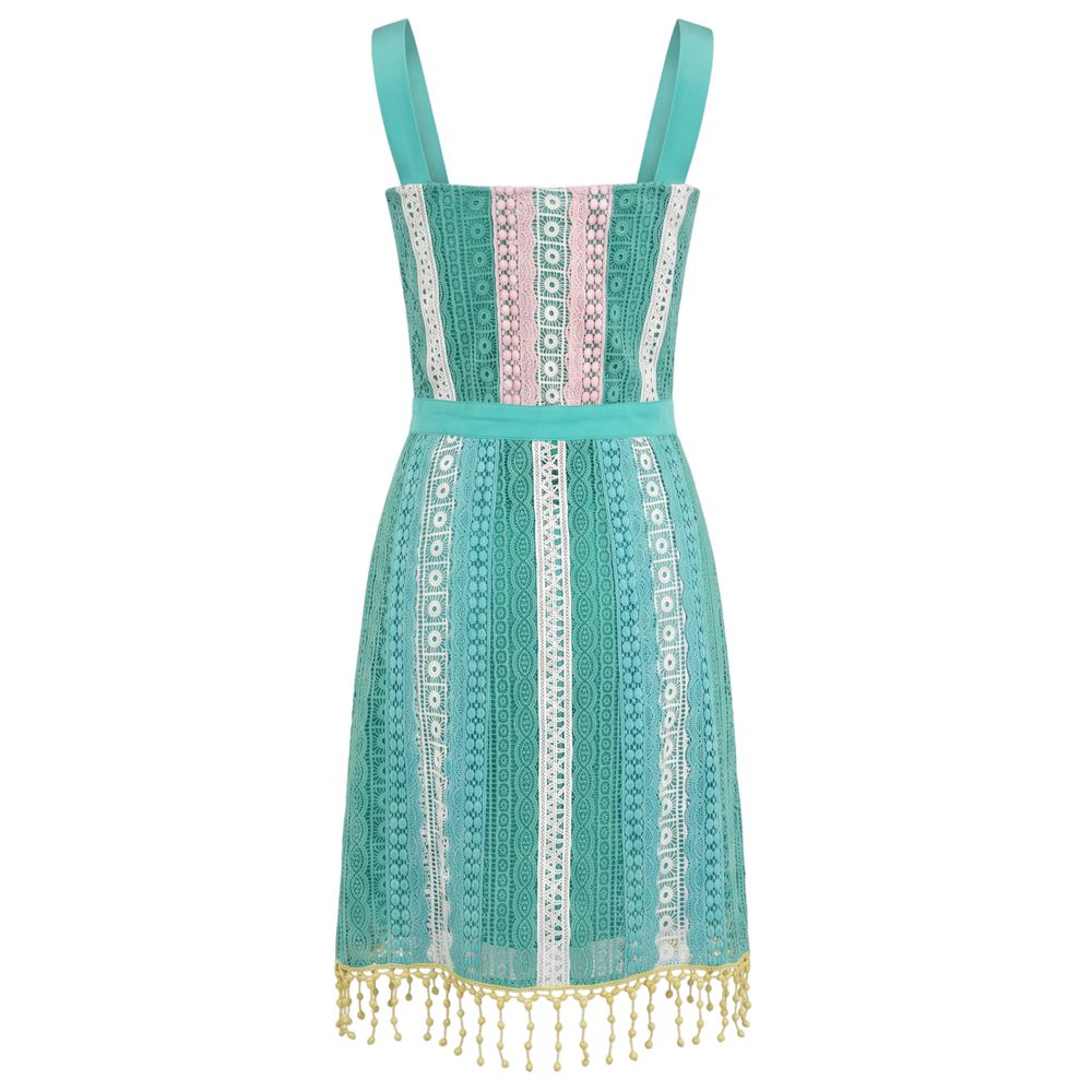Trussardi Jeans Green Cotton Women Dress Trussardi Jeans