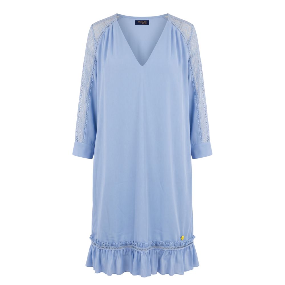 Trussardi Jeans Blue Polyester Women Dress Trussardi Jeans