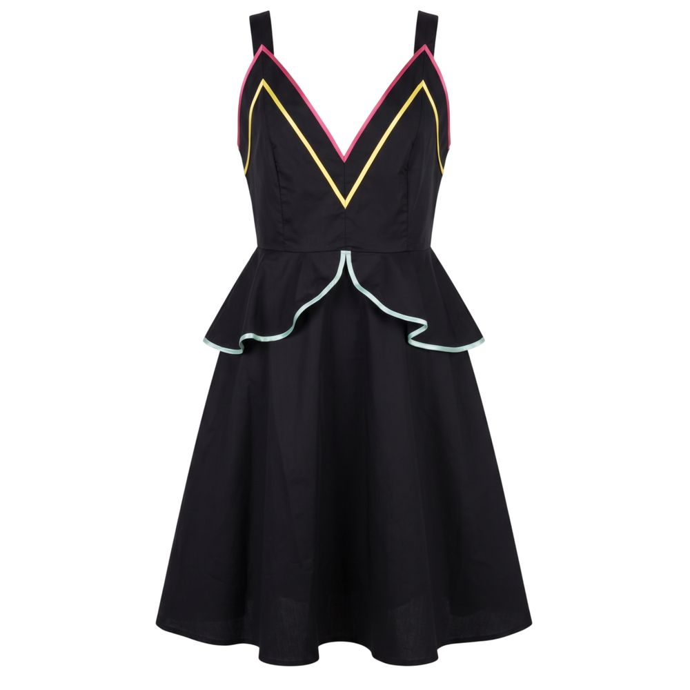 Trussardi Jeans Black Cotton Women's Dress Trussardi Jeans