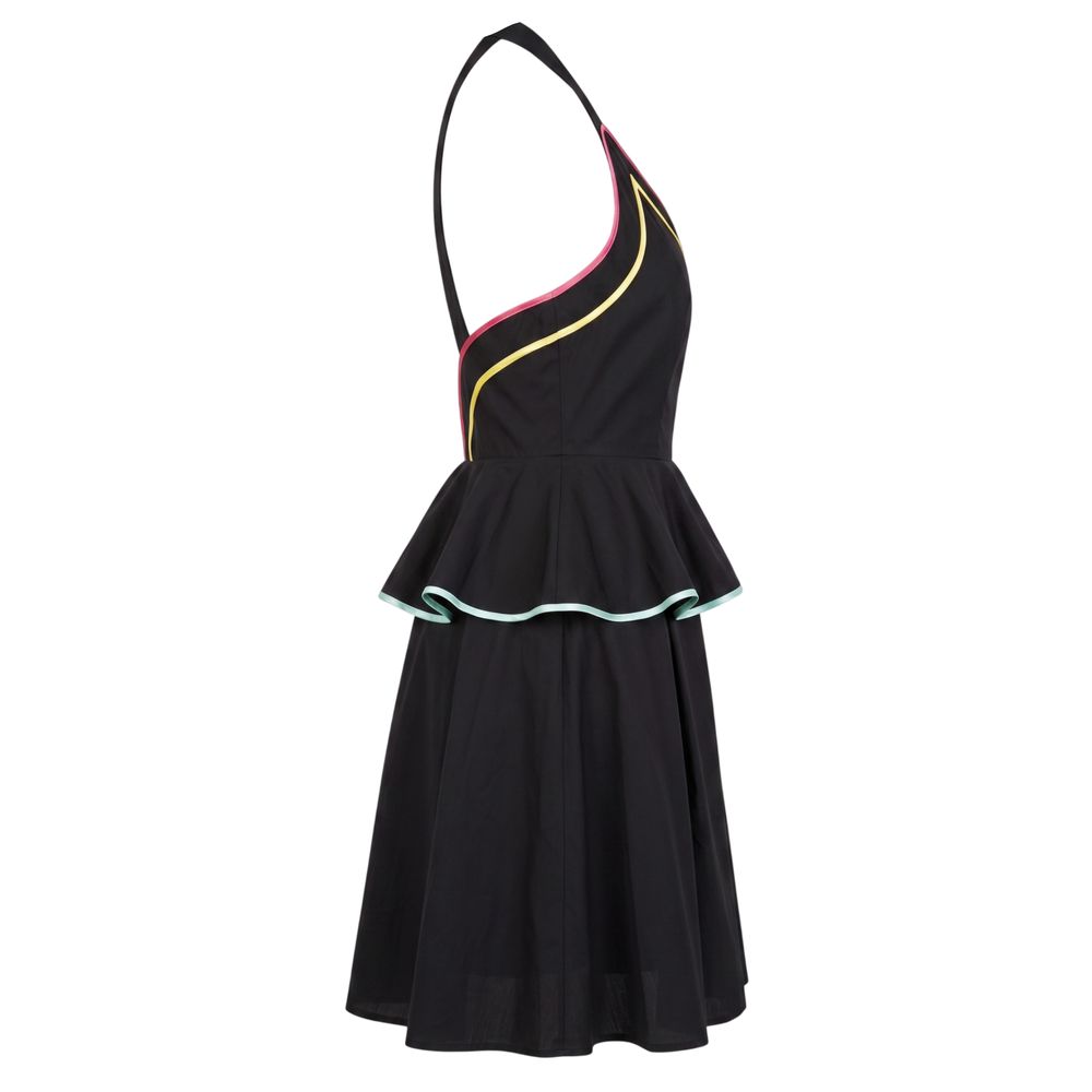 Trussardi Jeans Black Cotton Women's Dress Trussardi Jeans