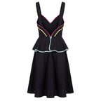 Trussardi Jeans Black Cotton Women's Dress