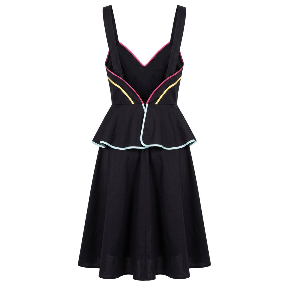 Trussardi Jeans Black Cotton Women's Dress Trussardi Jeans