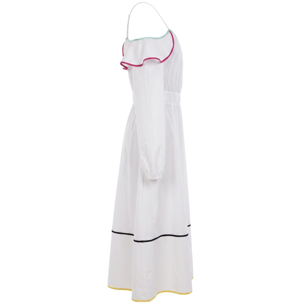 Trussardi Jeans White Cotton Women Dress Trussardi Jeans
