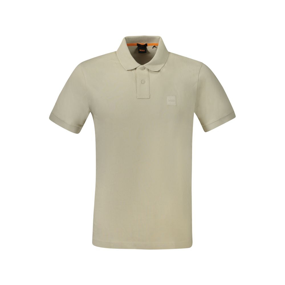 Hugo Boss Beige Cotton Men's Polo Hugo Boss