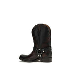 Versace Black Calf Leather Bos Taurus Boots Versace