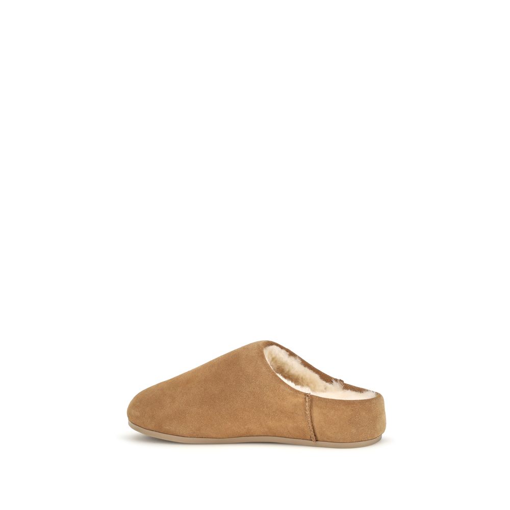 UGG Beige Leather Mules UGG