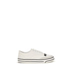 Dolce & Gabbana White Cotton Low Top Sneakers Dolce & Gabbana