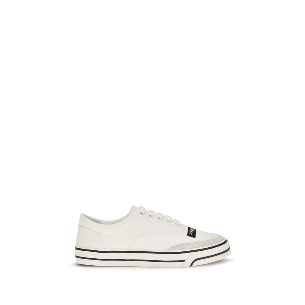 Dolce & Gabbana White Cotton Low Top Sneakers Dolce & Gabbana