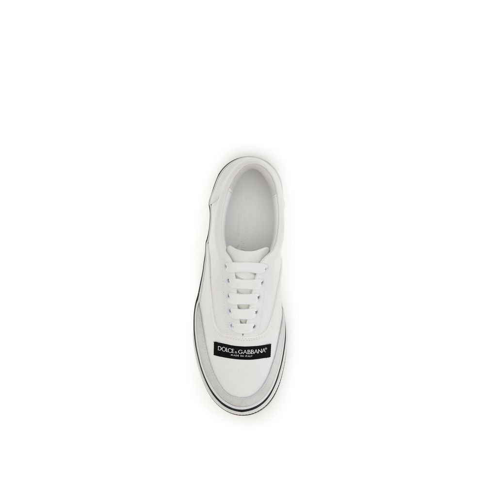 Dolce & Gabbana White Cotton Low Top Sneakers Dolce & Gabbana