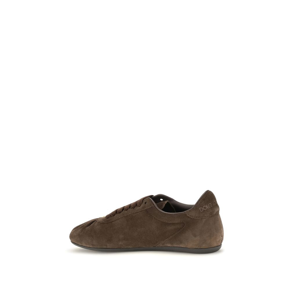 Dolce & Gabbana Brown Suede Leather Low Top Sneakers Dolce & Gabbana