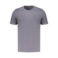 Hugo Boss blue cotton men's T-shirt with crew neckline and short sleeves, casual and comfortable for everyday wear.