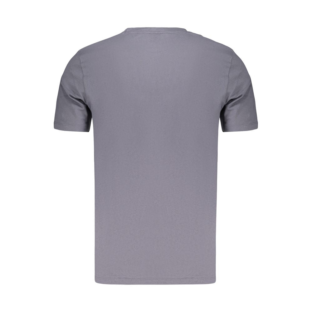 Hugo Boss men's blue cotton T-shirt with round neckline and short sleeves, casual fit for everyday wear