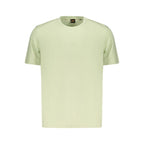 Hugo Boss Verde cotton men's T-shirt with round neckline and short sleeves, soft fabric, and minimalist design.