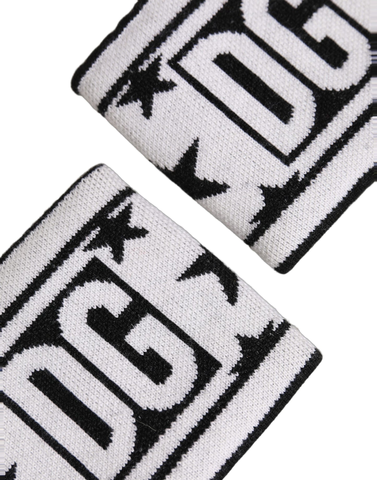 Dolce & Gabbana Men Set White Black Wool Logo #DGMILLENNIALS Wristband Dolce & Gabbana