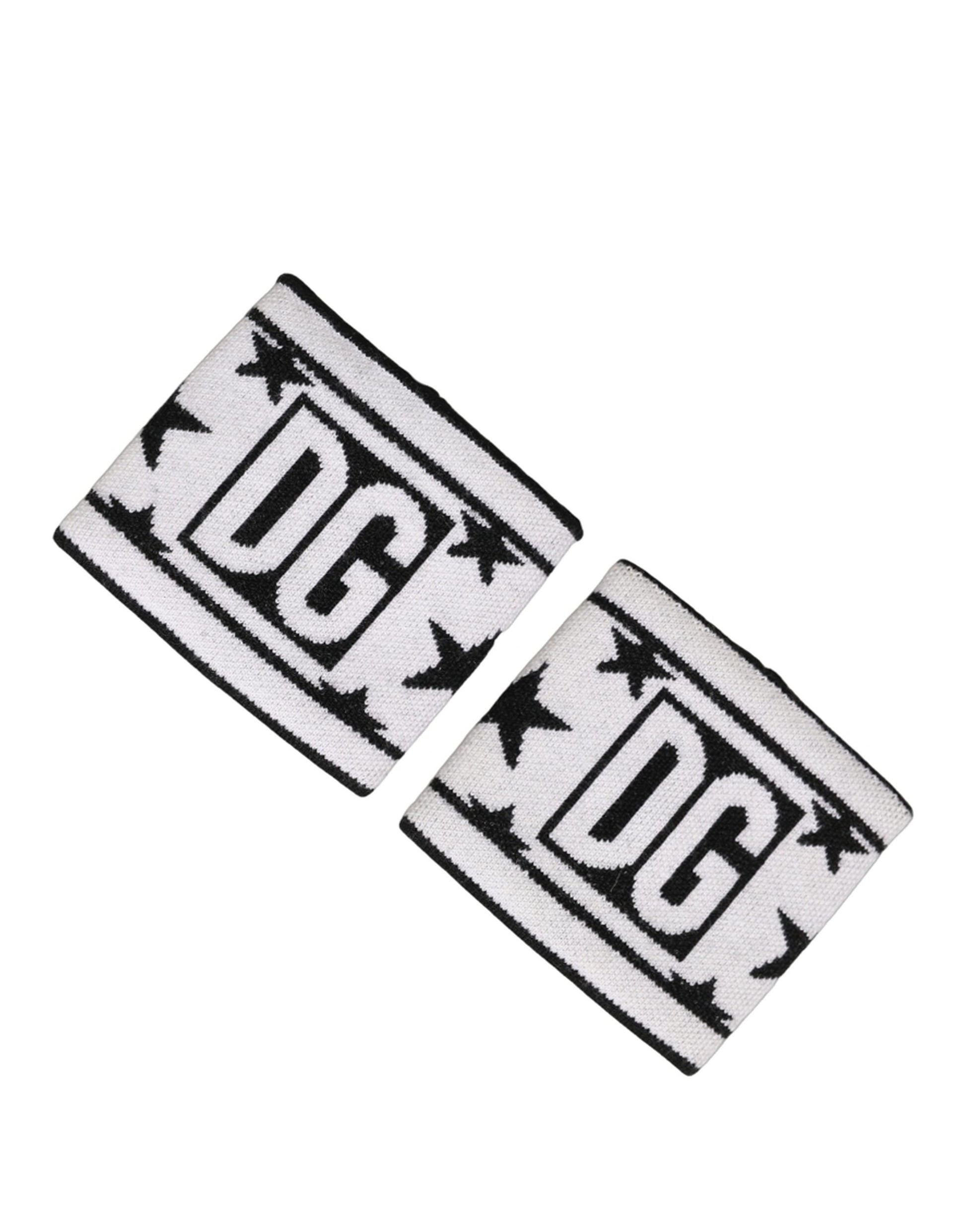 Dolce & Gabbana Men Set White Black Wool Logo #DGMILLENNIALS Wristband Dolce & Gabbana