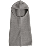 Dolce & Gabbana Men Grey Wool Ribbed Knit Balaclava Wrap One Size Hat Dolce & Gabbana