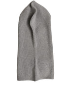 Dolce & Gabbana Men Grey Wool Ribbed Knit Balaclava Wrap One Size Hat Dolce & Gabbana