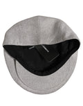 Dolce & Gabbana Men Light Grey Cashmere Newsboy Cabbie Cap Hat