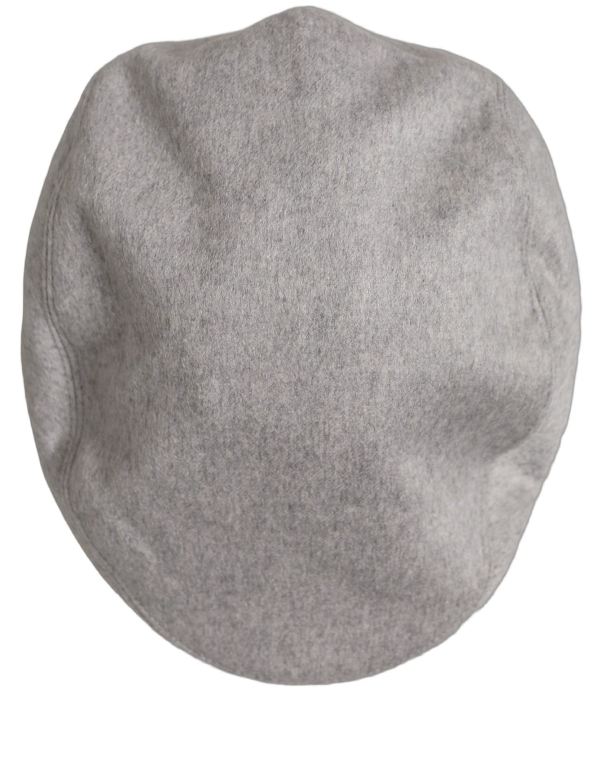 Dolce & Gabbana Men Light Grey Cashmere Newsboy Cabbie Cap Hat Dolce & Gabbana