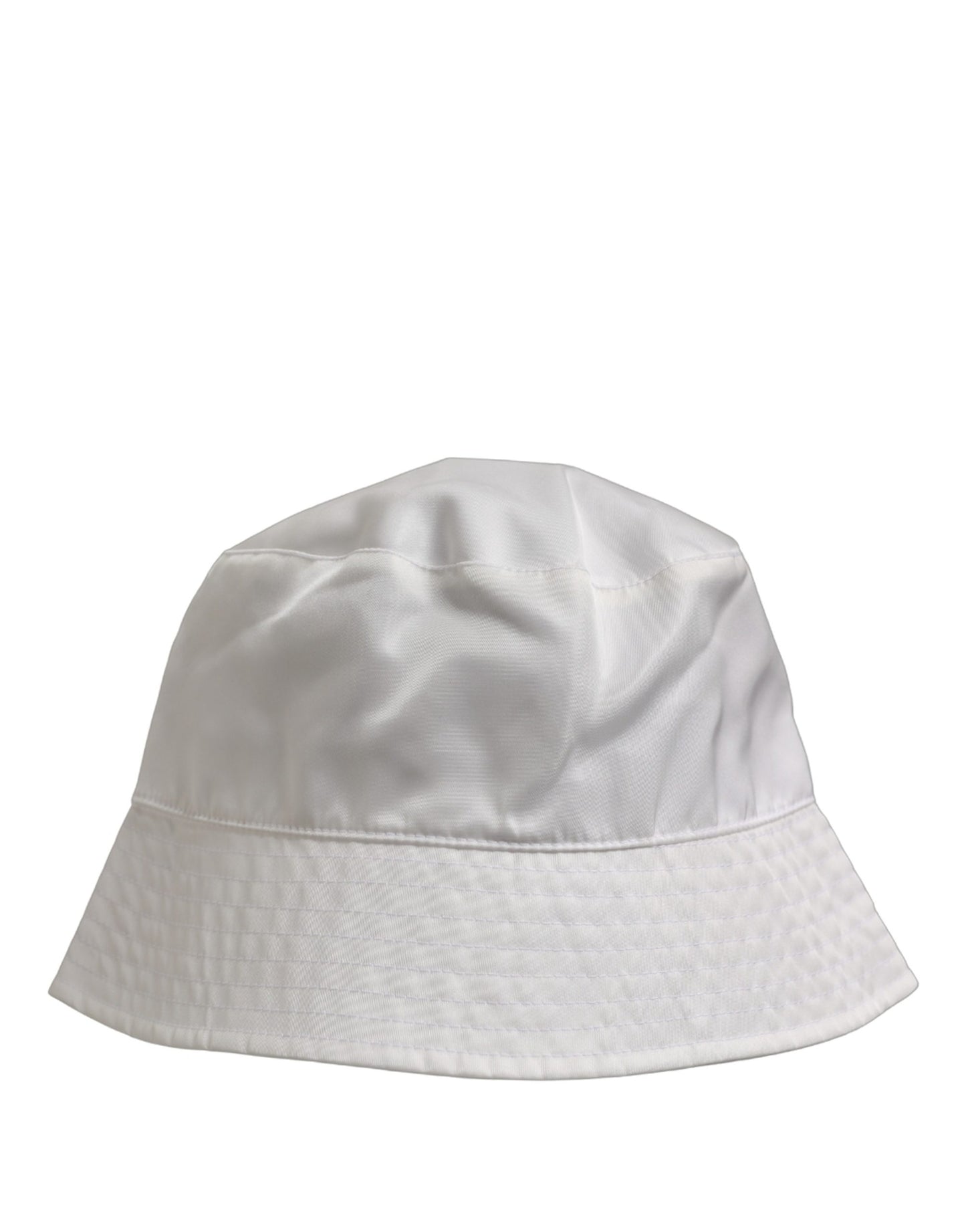 Dolce & Gabbana Men White Nylon Wide Brim Bucket Capello Hat Dolce & Gabbana