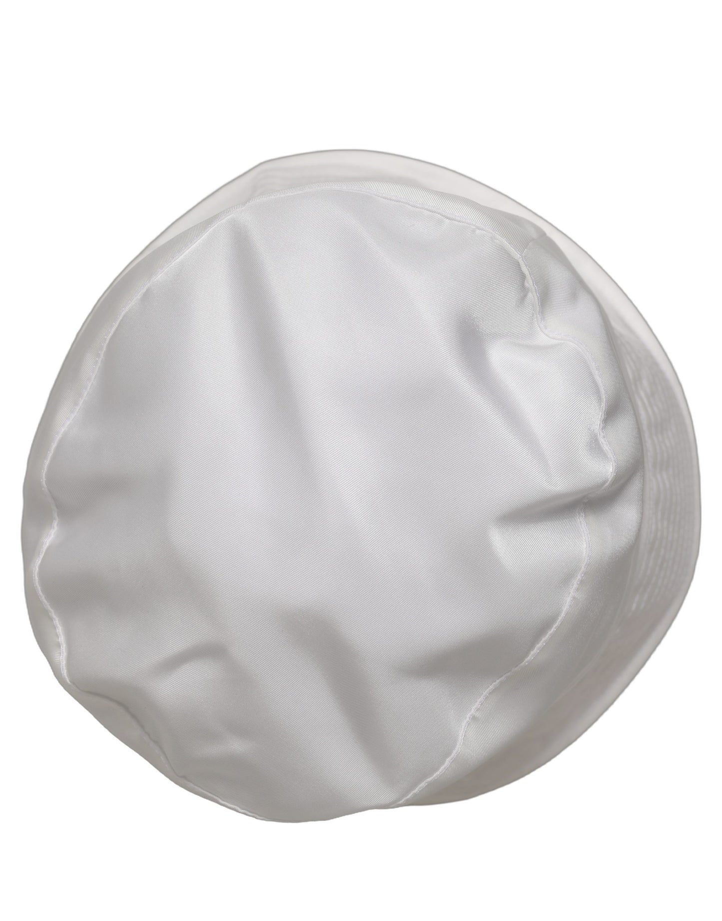 Dolce & Gabbana Men White Nylon Wide Brim Bucket Capello Hat Dolce & Gabbana