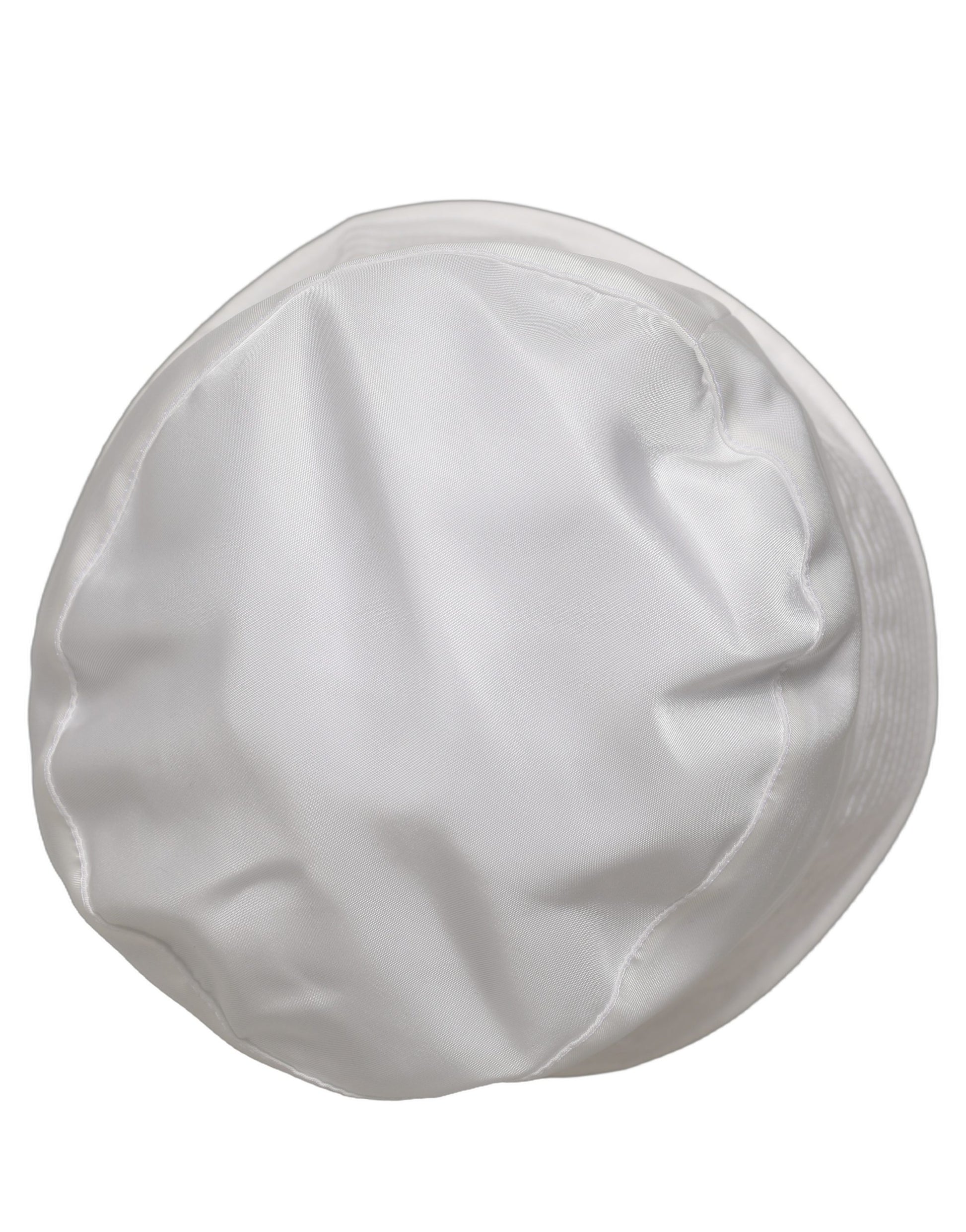 Dolce & Gabbana Men White Nylon Wide Brim Bucket Capello Hat Dolce & Gabbana