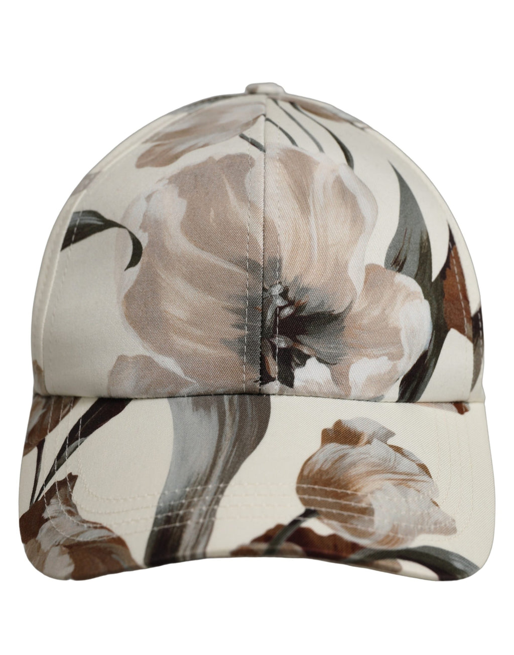 Dolce & Gabbana Men Beige Floral Cotton Baseball Capello Hat Dolce & Gabbana