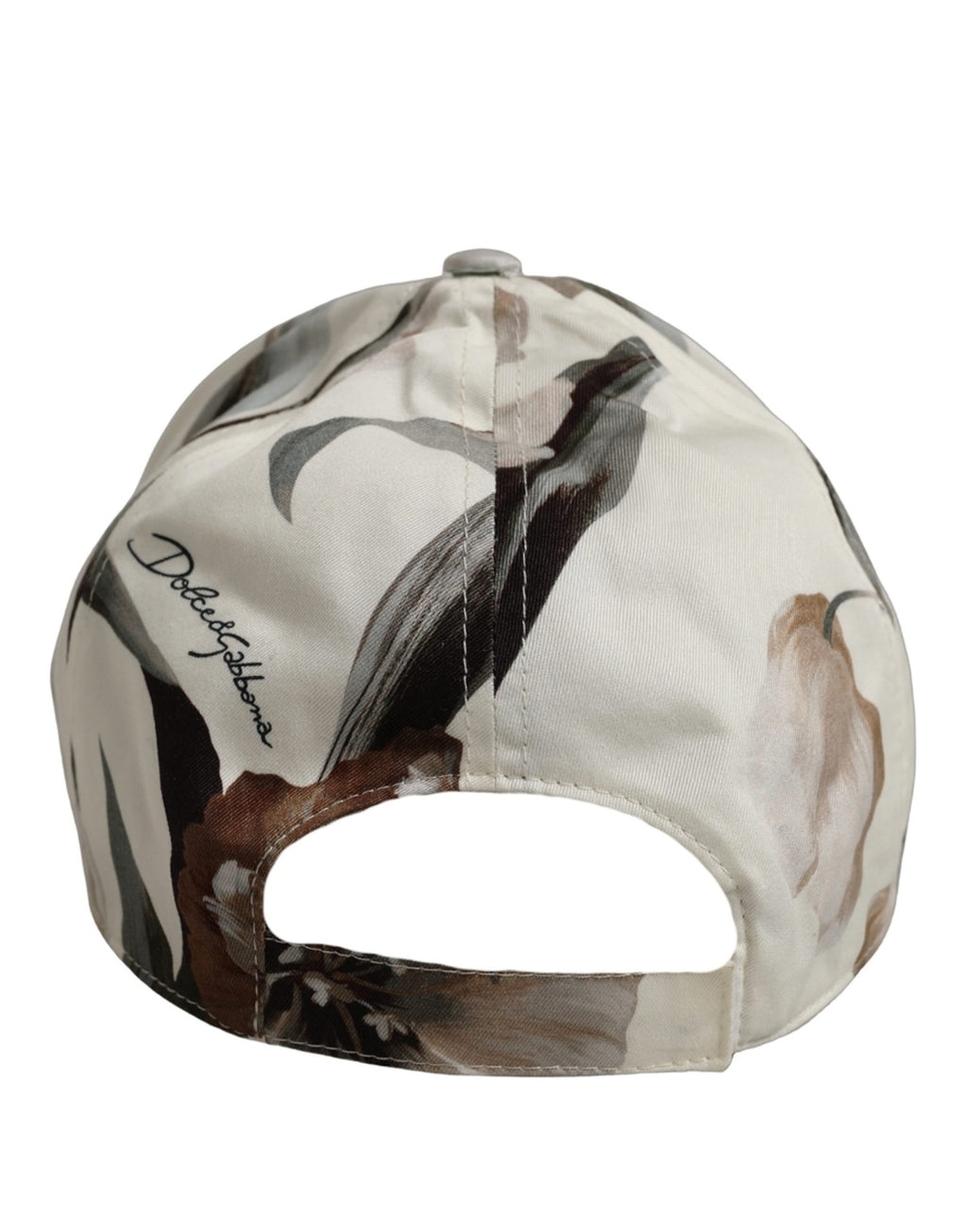 Dolce & Gabbana Men Beige Floral Cotton Baseball Capello Hat Dolce & Gabbana