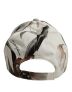 Dolce & Gabbana Men Beige Floral Cotton Baseball Capello Hat Dolce & Gabbana