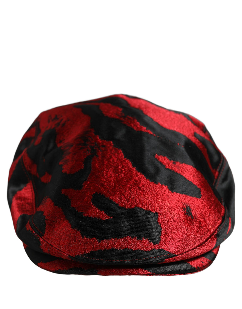 Dolce & Gabbana Men Red Black Stripe Cotton Newsboy Capello Hat Dolce & Gabbana