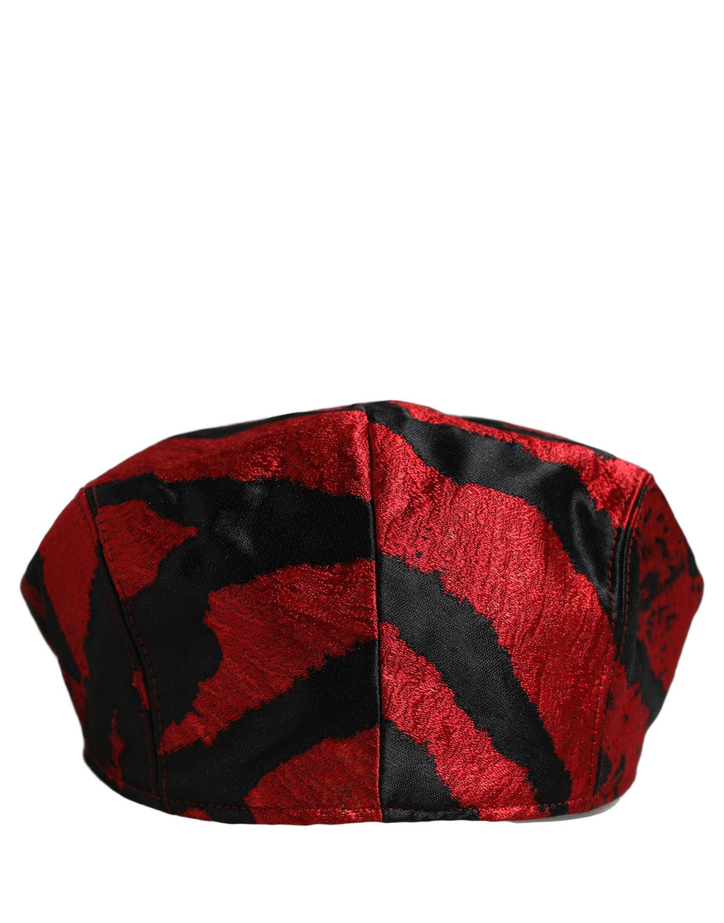 Dolce & Gabbana Men Red Black Stripe Cotton Newsboy Capello Hat Dolce & Gabbana