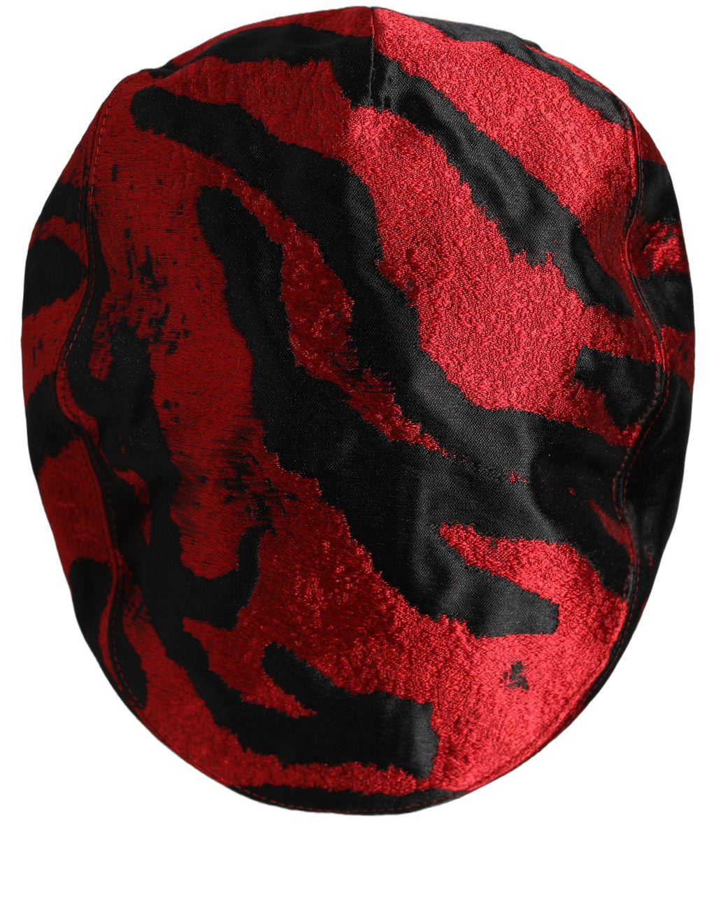 Dolce & Gabbana Men Red Black Stripe Cotton Newsboy Capello Hat Dolce & Gabbana