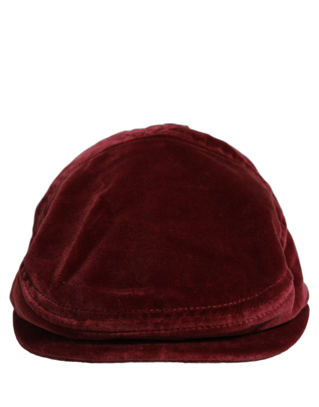 Dolce & Gabbana Men Dark Red Cotton Newsboy Capello Cabbie Hat Dolce & Gabbana