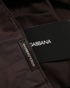 Dolce & Gabbana Men Brown Cotton Newsboy Capello Cabbie Hat Dolce & Gabbana